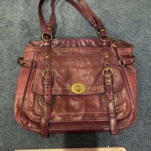 Purple Coach medium size handbag